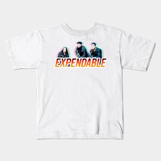 Expend4bles expandables 4 and Megan Fox themed graphic design by ironpalette. Kids T-Shirt